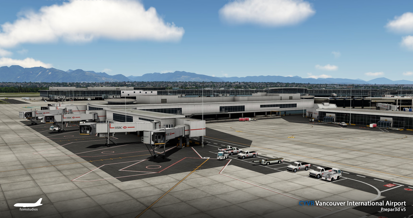 FSimStudios Vancouver International Airport CYVR & Vancouver City P3D v4.4+