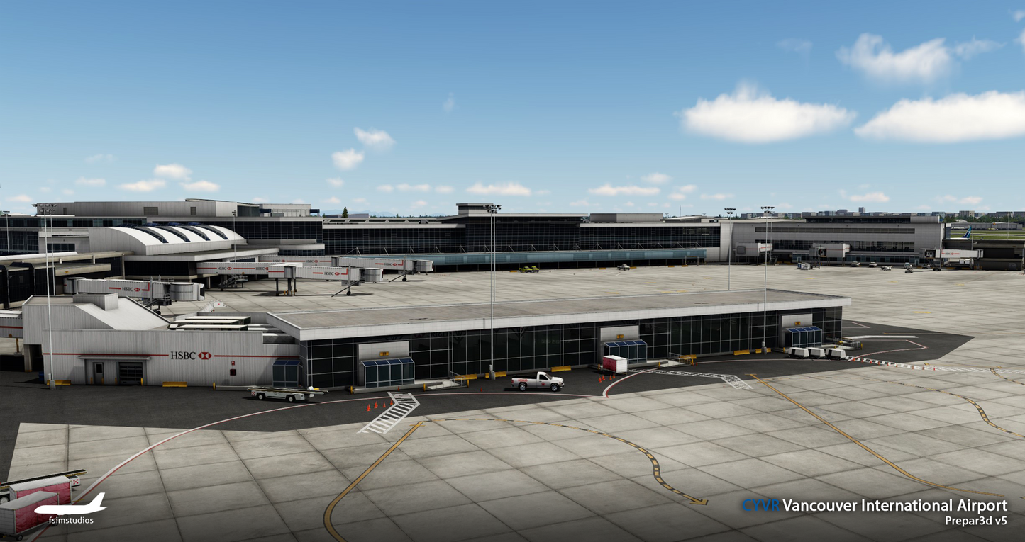 FSimStudios Vancouver International Airport CYVR & Vancouver City P3D v4.4+