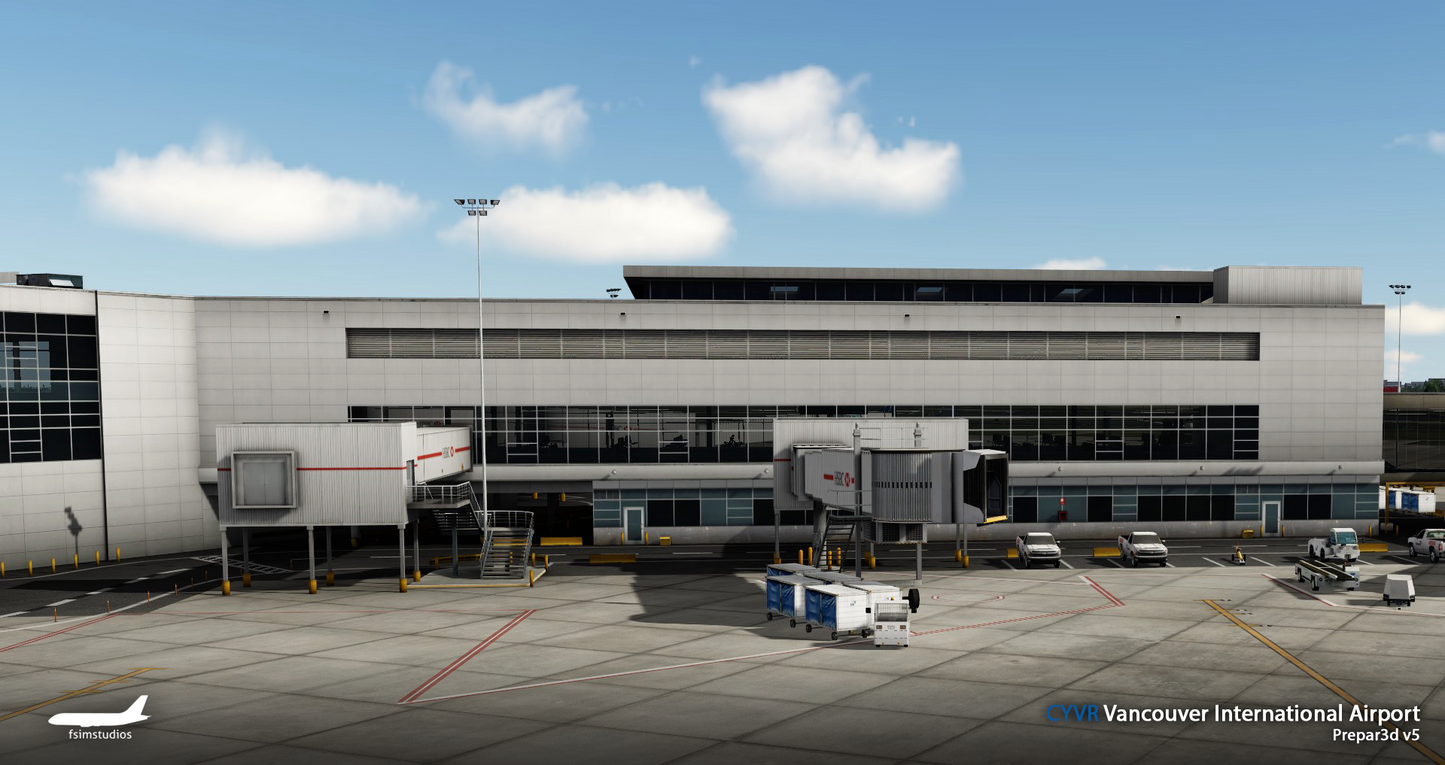 FSimStudios Vancouver International Airport CYVR & Vancouver City P3D v4.4+