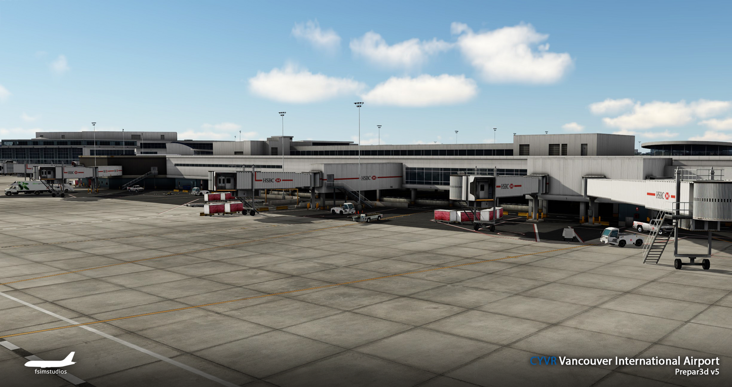 FSimStudios Vancouver International Airport CYVR & Vancouver City P3D v4.4+