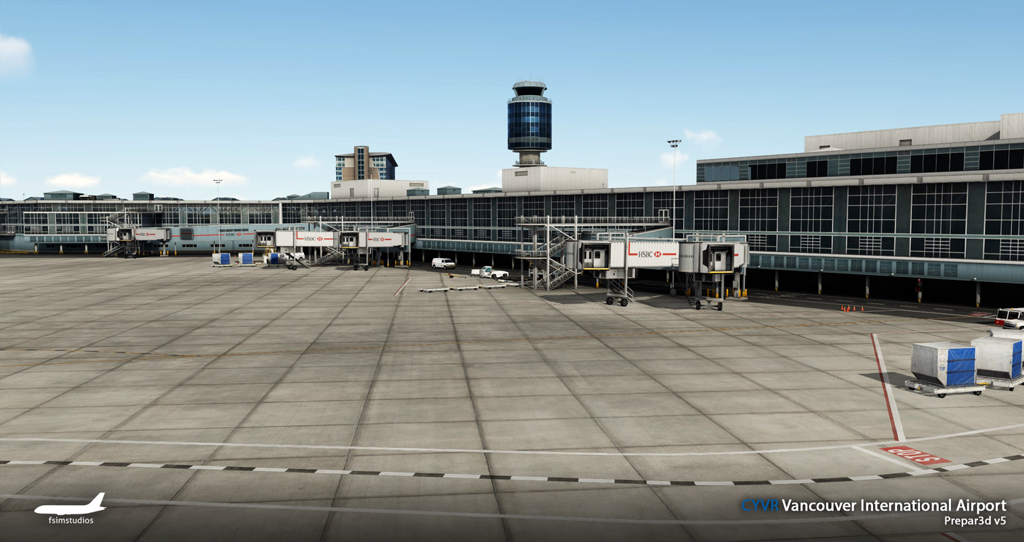 FSimStudios Vancouver International Airport CYVR & Vancouver City P3D v4.4+