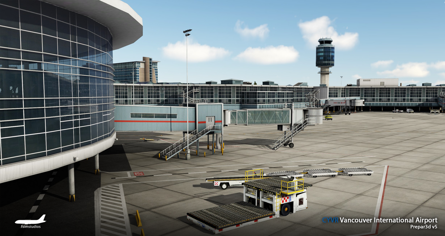 FSimStudios Vancouver International Airport CYVR & Vancouver City P3D v4.4+