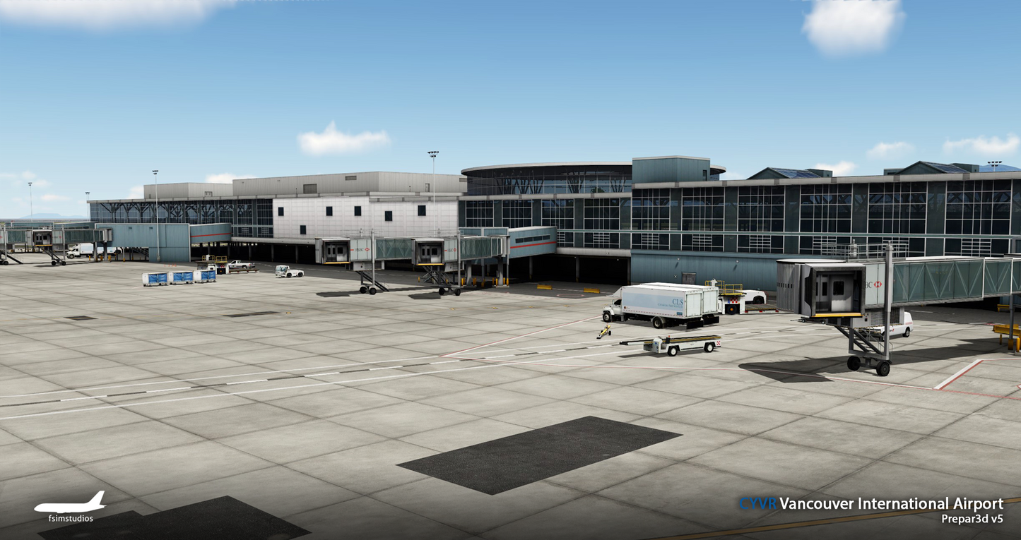 FSimStudios Vancouver International Airport CYVR & Vancouver City P3D v4.4+
