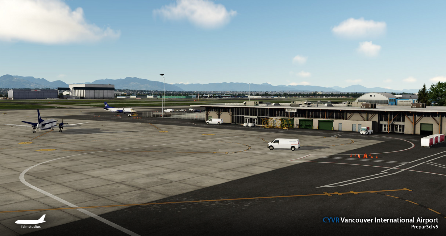 FSimStudios Vancouver International Airport CYVR & Vancouver City P3D v4.4+