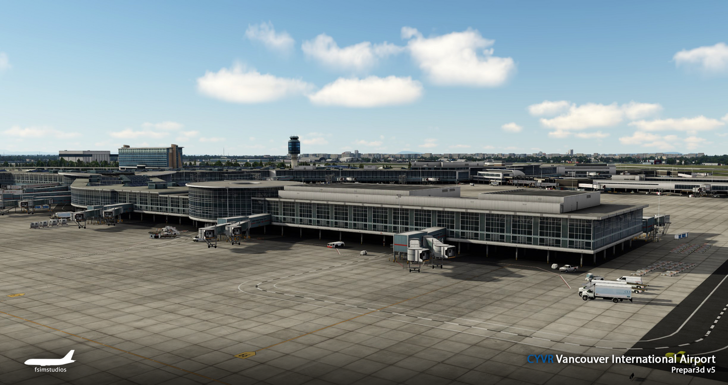 FSimStudios Vancouver International Airport CYVR & Vancouver City P3D v4.4+