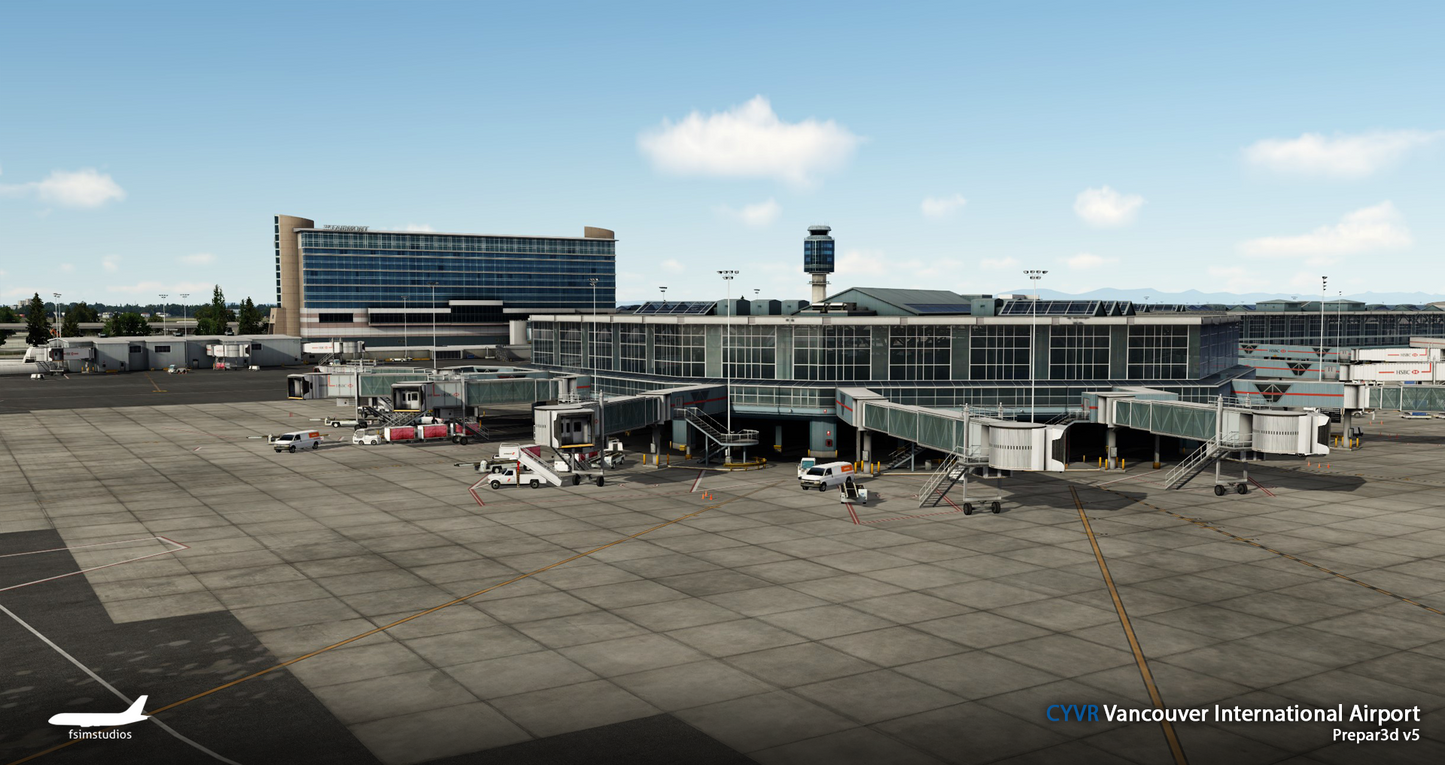 FSimStudios Vancouver International Airport CYVR & Vancouver City P3D v4.4+