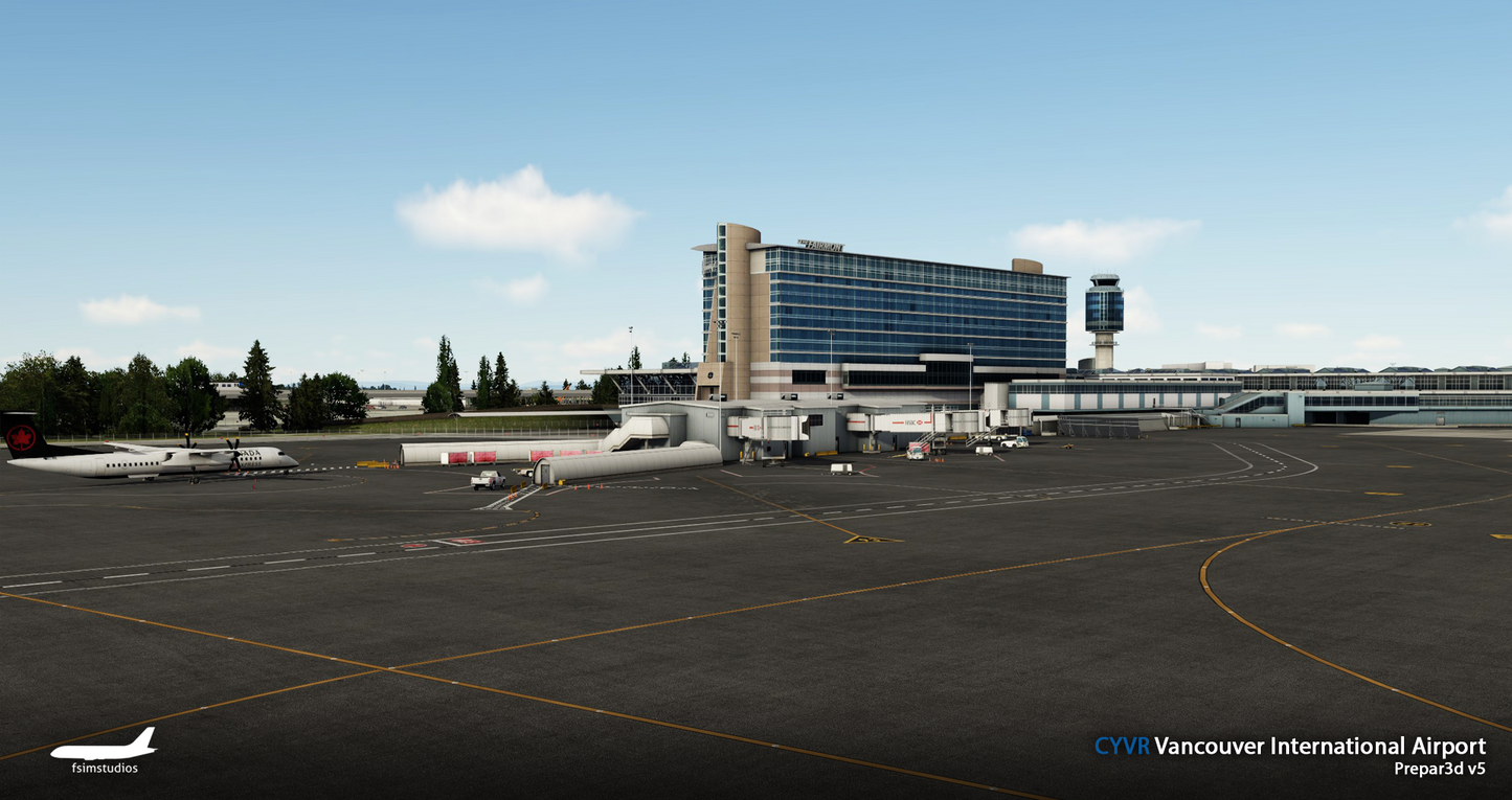 FSimStudios Vancouver International Airport CYVR & Vancouver City P3D v4.4+