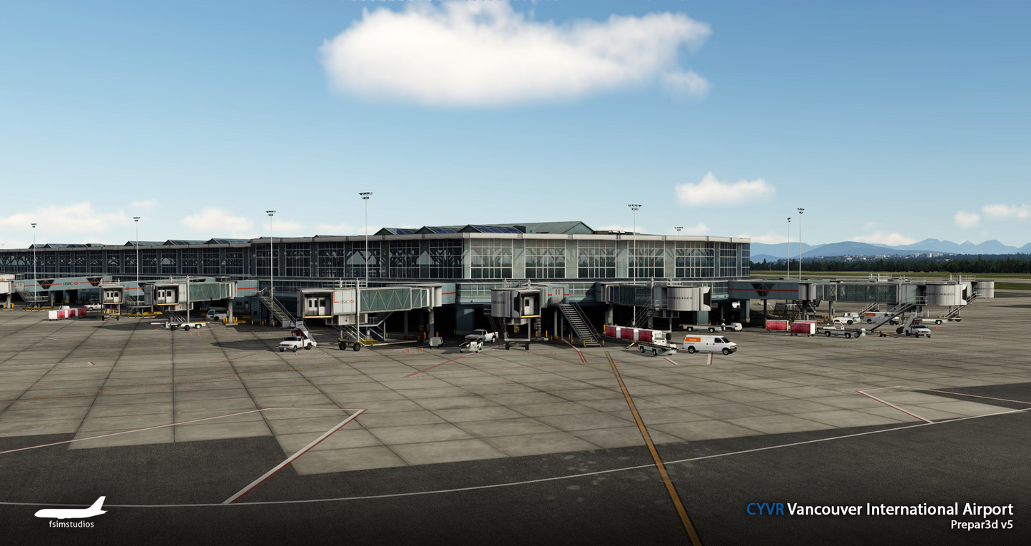 FSimStudios Vancouver International Airport CYVR & Vancouver City P3D v4.4+