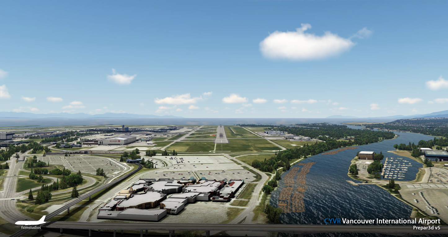FSimStudios Vancouver International Airport CYVR & Vancouver City P3D v4.4+