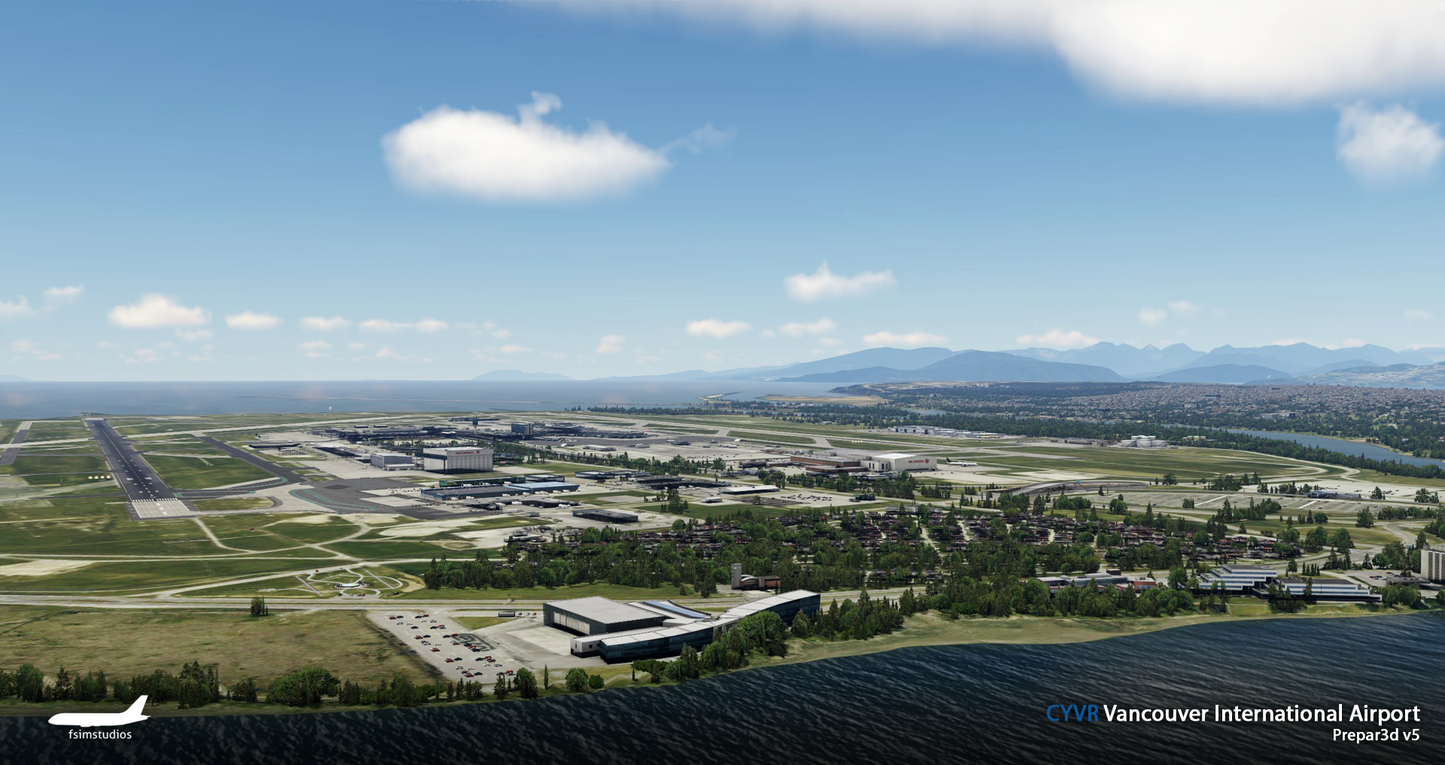 FSimStudios Vancouver International Airport CYVR & Vancouver City P3D v4.4+