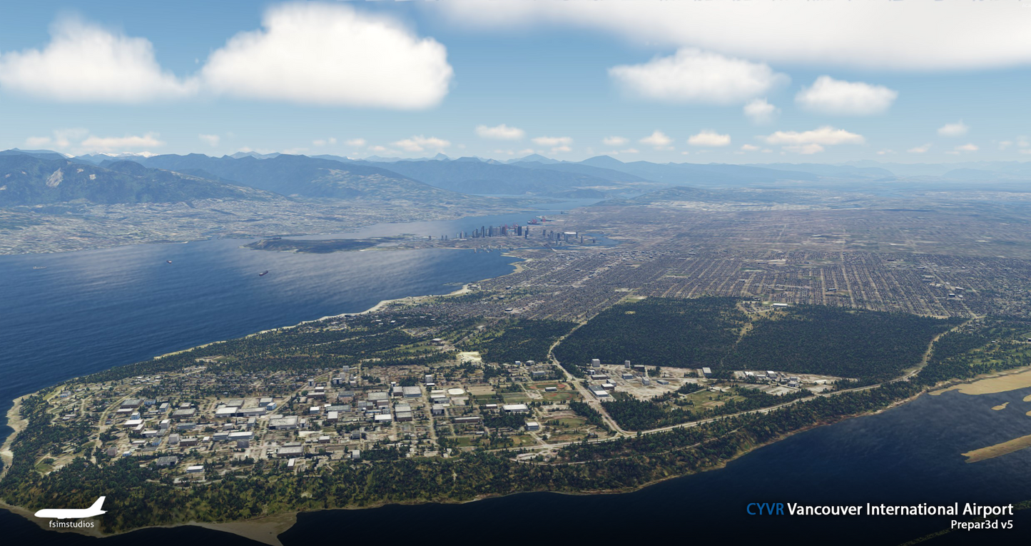 FSimStudios Vancouver International Airport CYVR & Vancouver City P3D v4.4+
