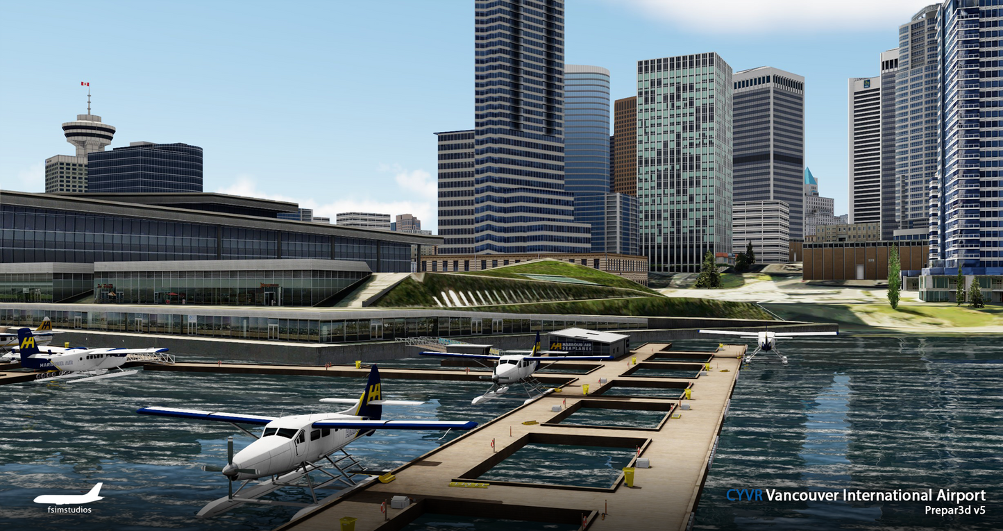 FSimStudios Vancouver International Airport CYVR & Vancouver City P3D v4.4+