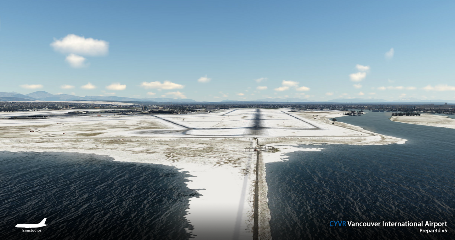 FSimStudios Vancouver International Airport CYVR & Vancouver City P3D v4.4+