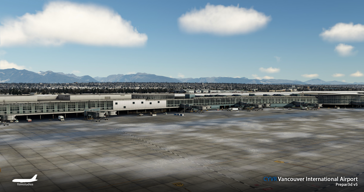 FSimStudios Vancouver International Airport CYVR & Vancouver City P3D v4.4+