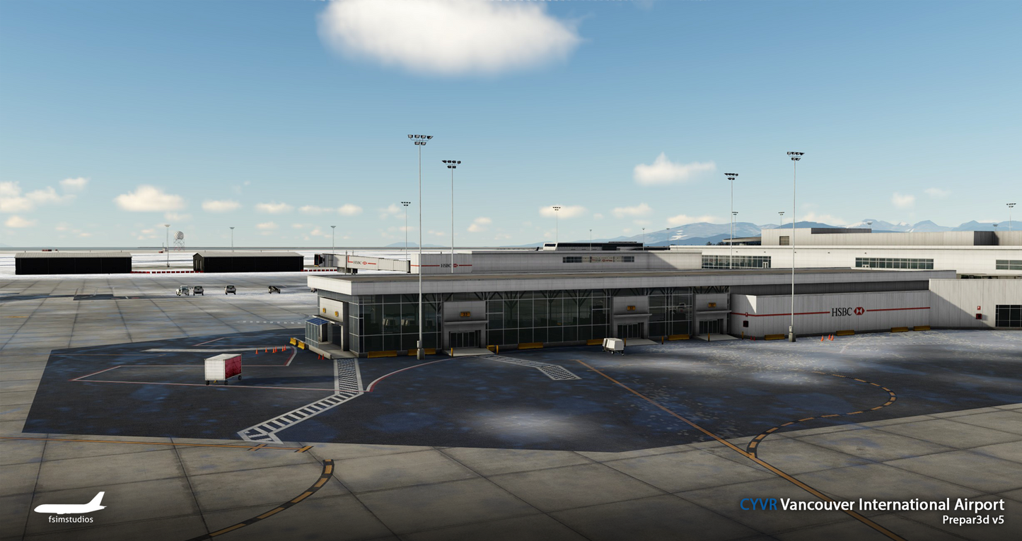 FSimStudios Vancouver International Airport CYVR & Vancouver City P3D v4.4+