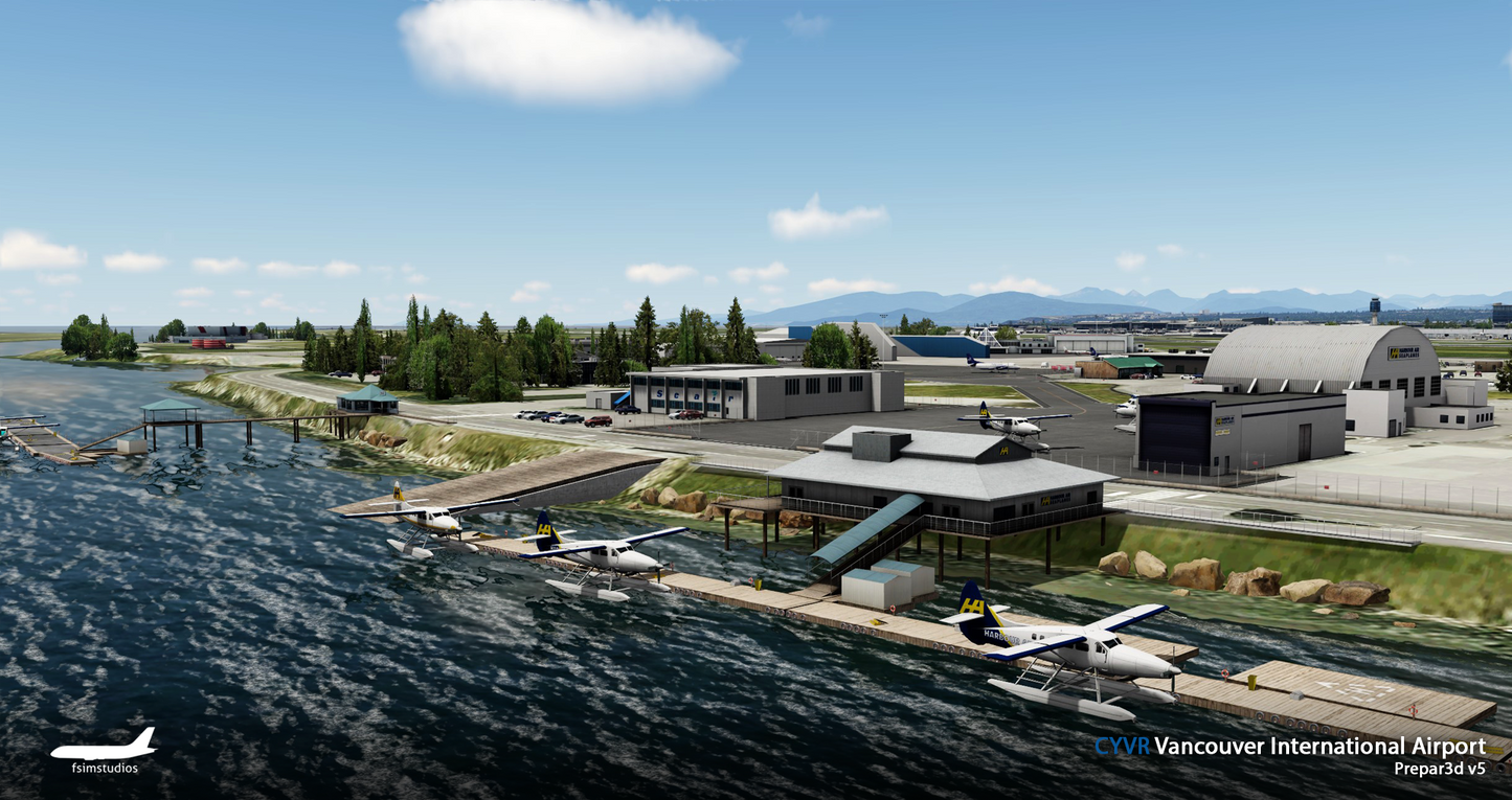 FSimStudios Vancouver International Airport CYVR & Vancouver City P3D v4.4+