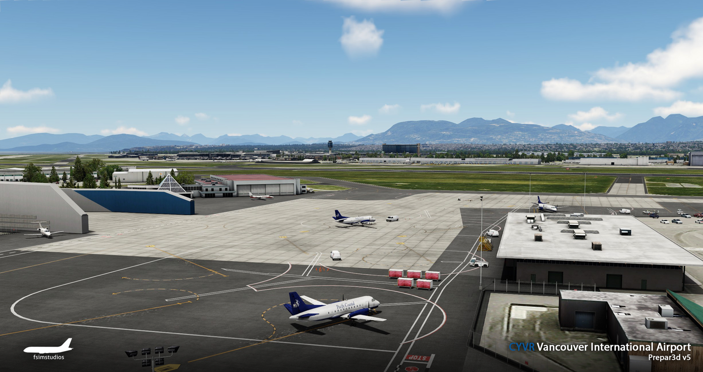 FSimStudios Vancouver International Airport CYVR & Vancouver City P3D v4.4+