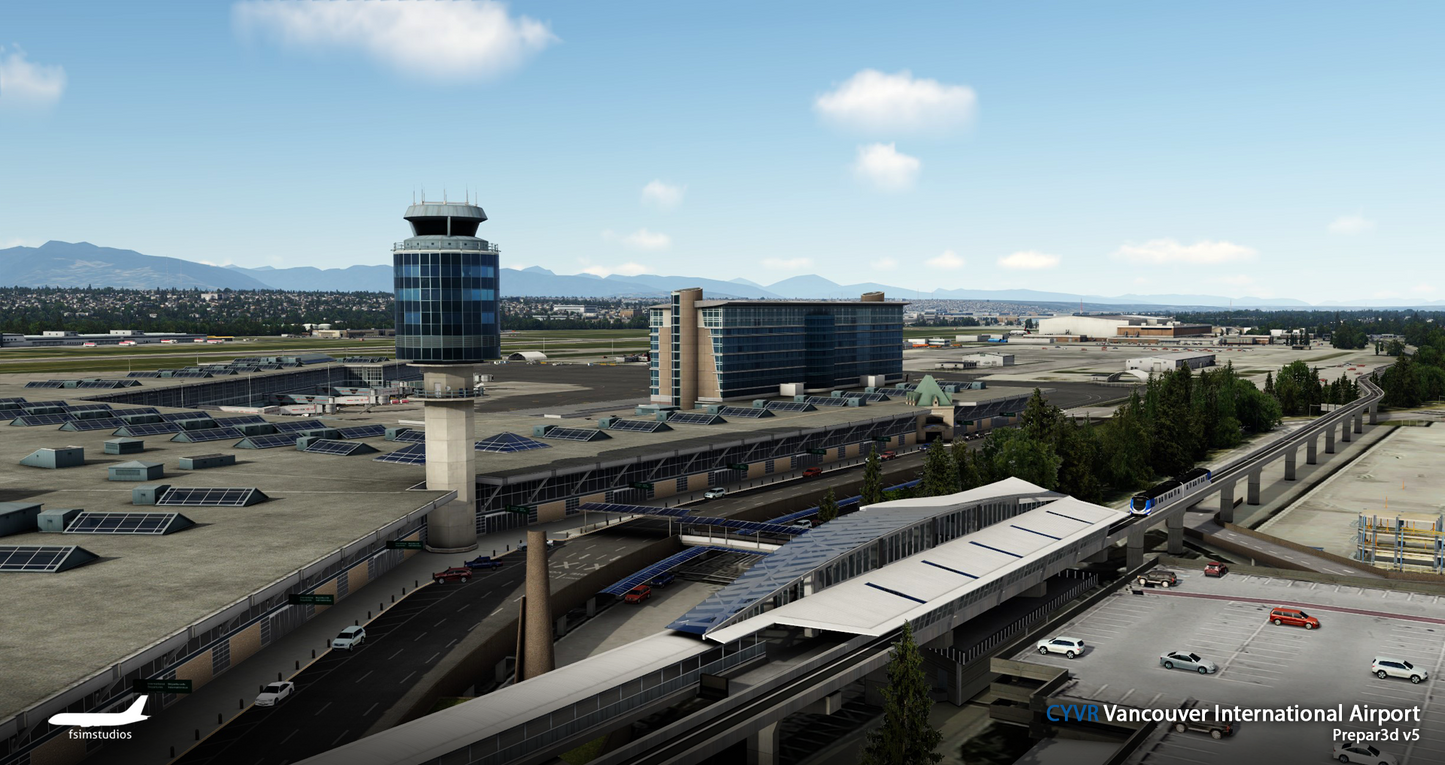 FSimStudios Vancouver International Airport CYVR & Vancouver City P3D v4.4+
